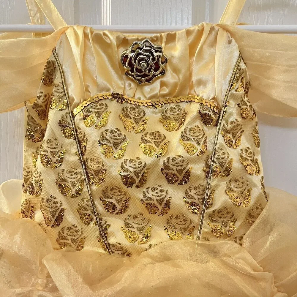 Disney Castle Collection Belle Beauty and the Beast Dress Costume Girls Size 4 - Picture 6 of 14